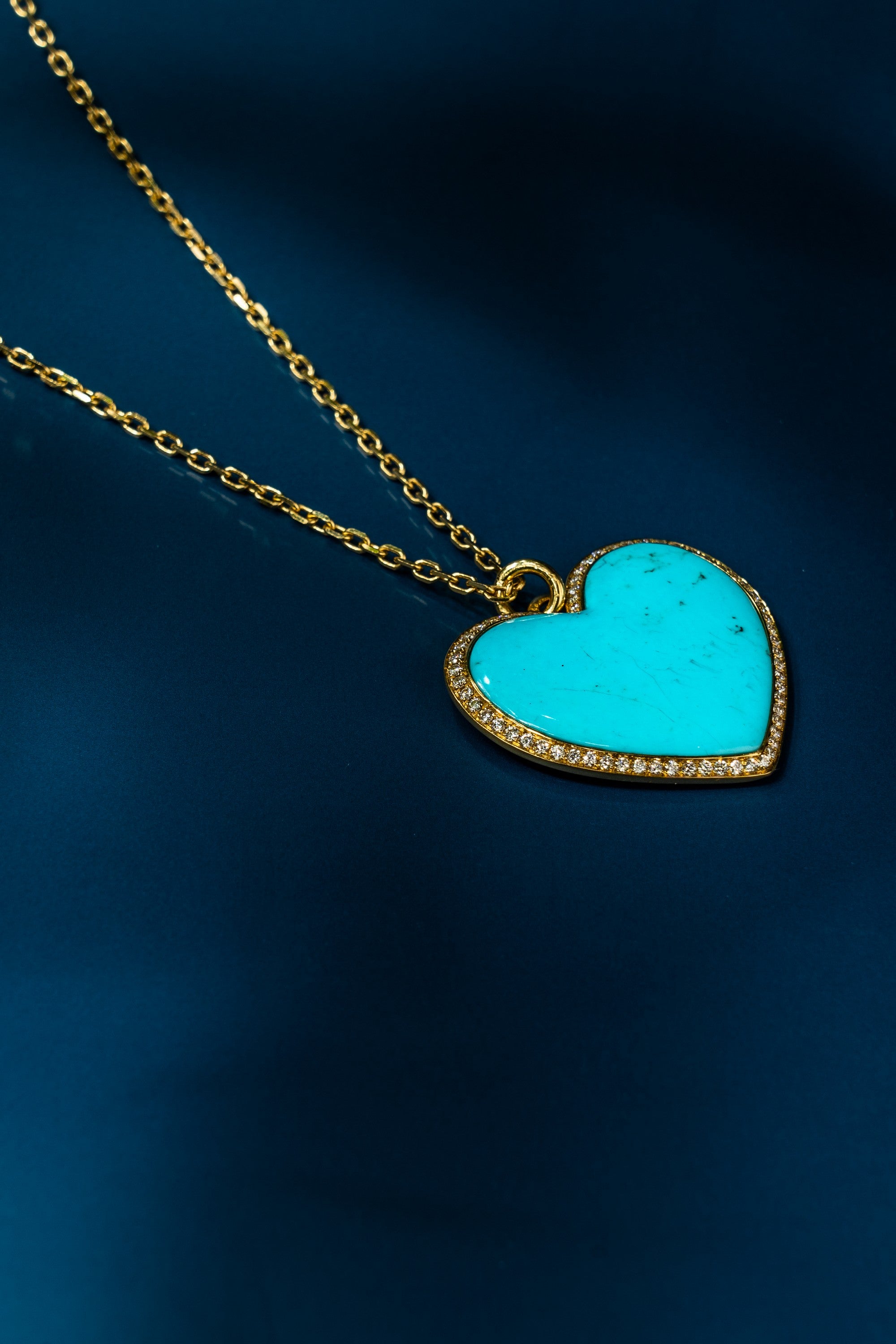 Vintage Necklace - Turquoise Heart