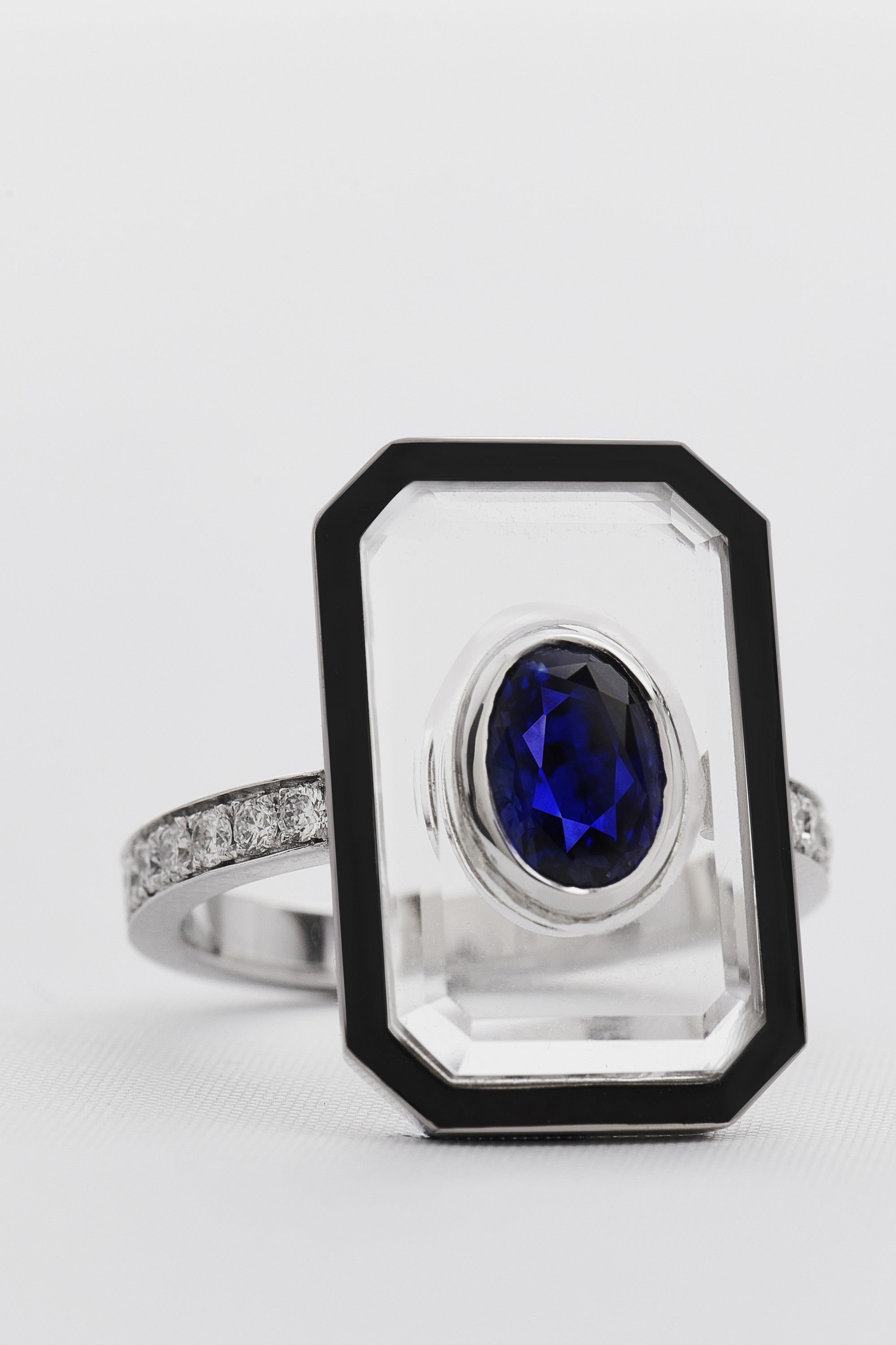 Sapphire, Rock Crystal & Diamonds