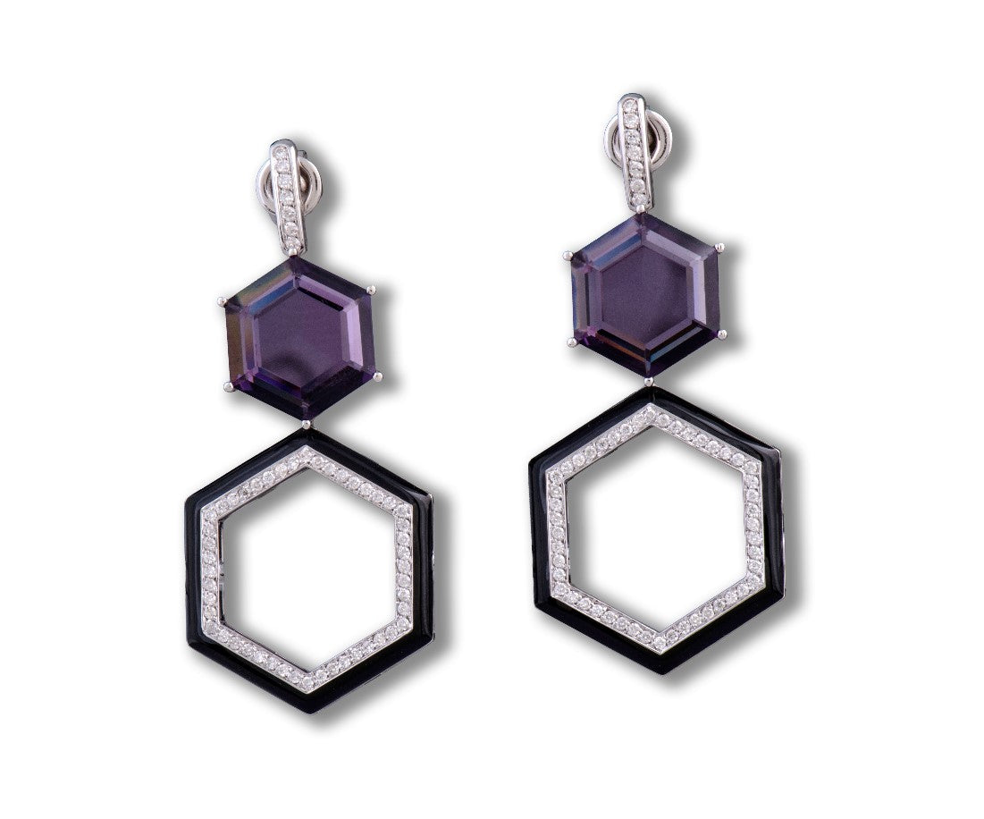 Hexagon Earrings