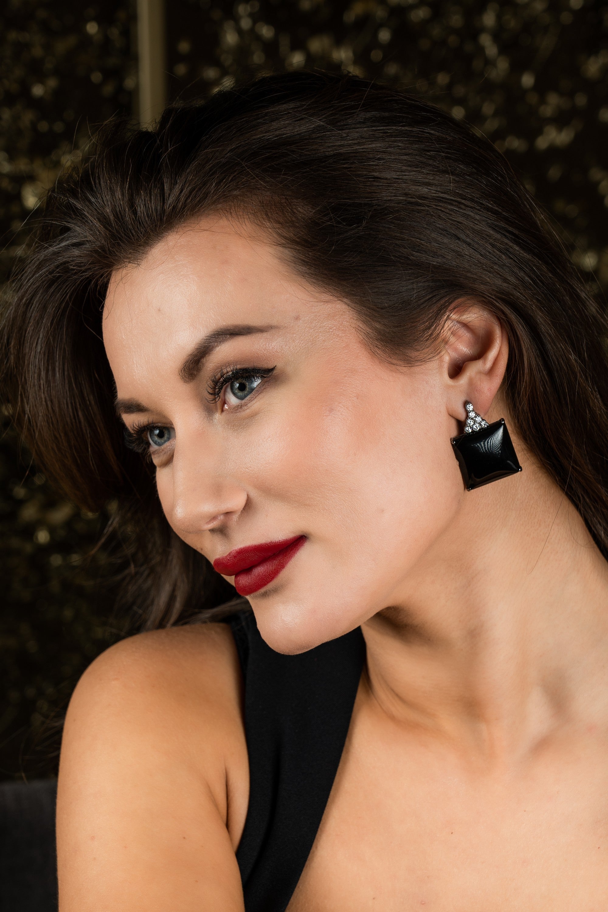 Vintage Earrings - Onyx