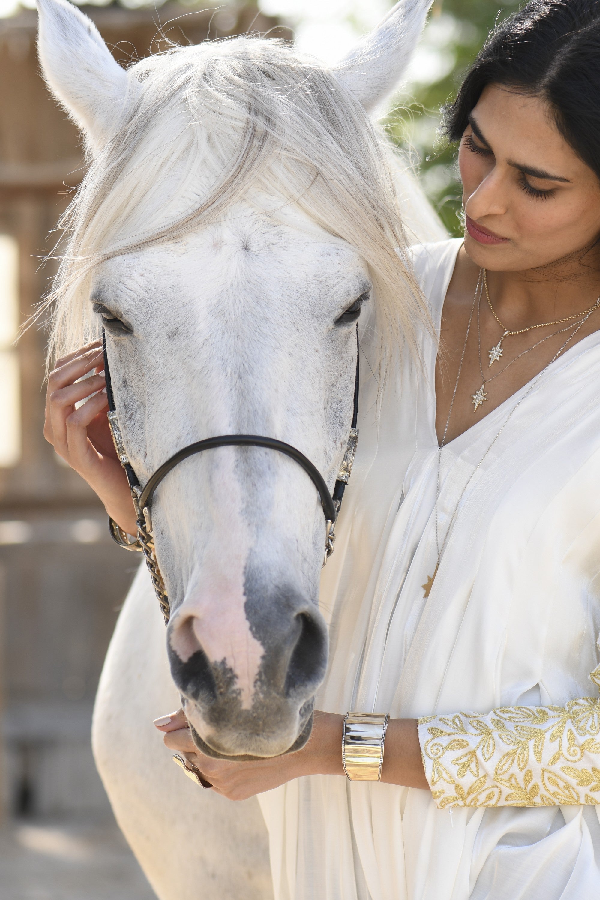 Curves Bangle Raw Gold Diamonds