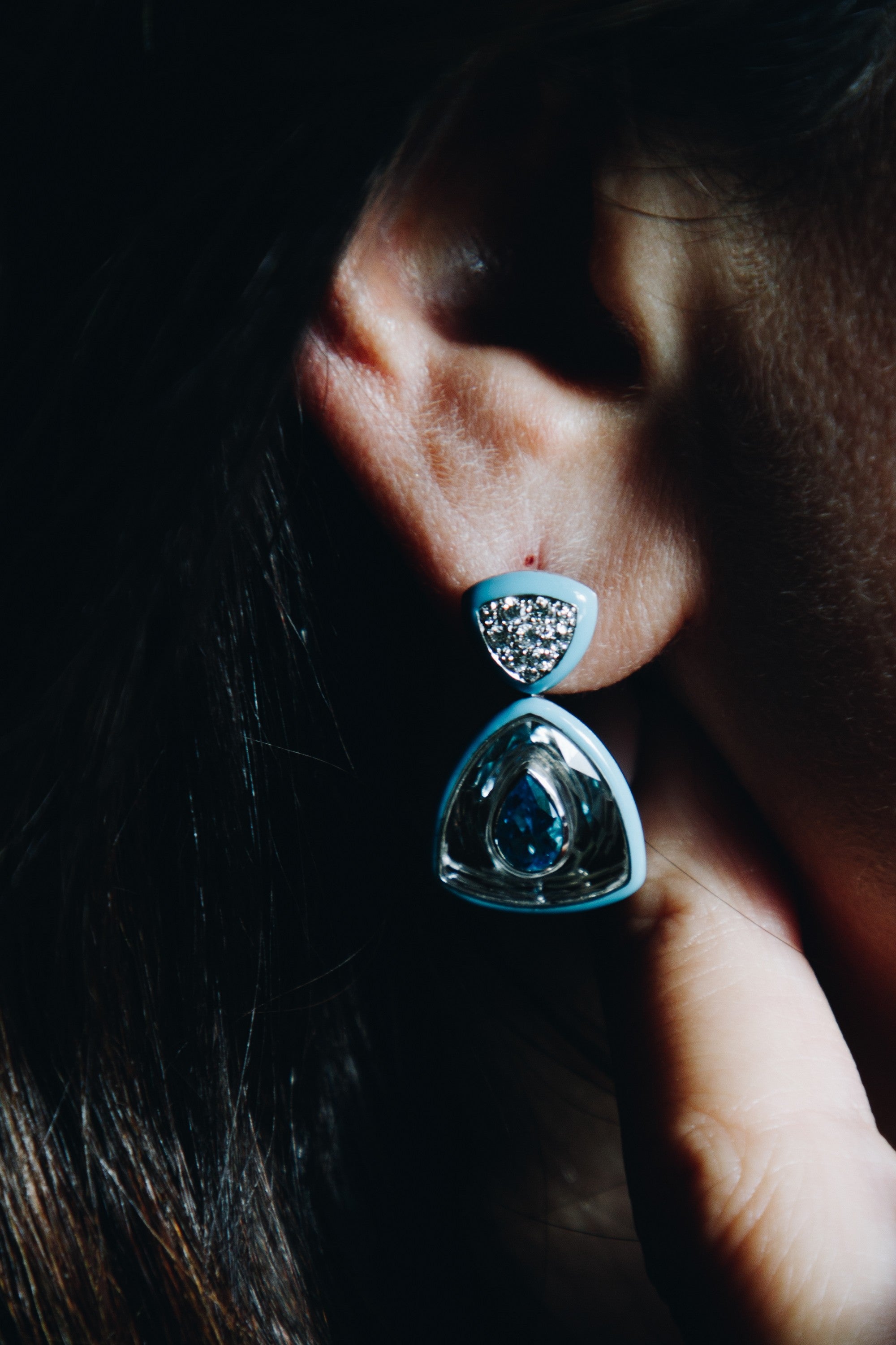 Art Deco pearl earrings