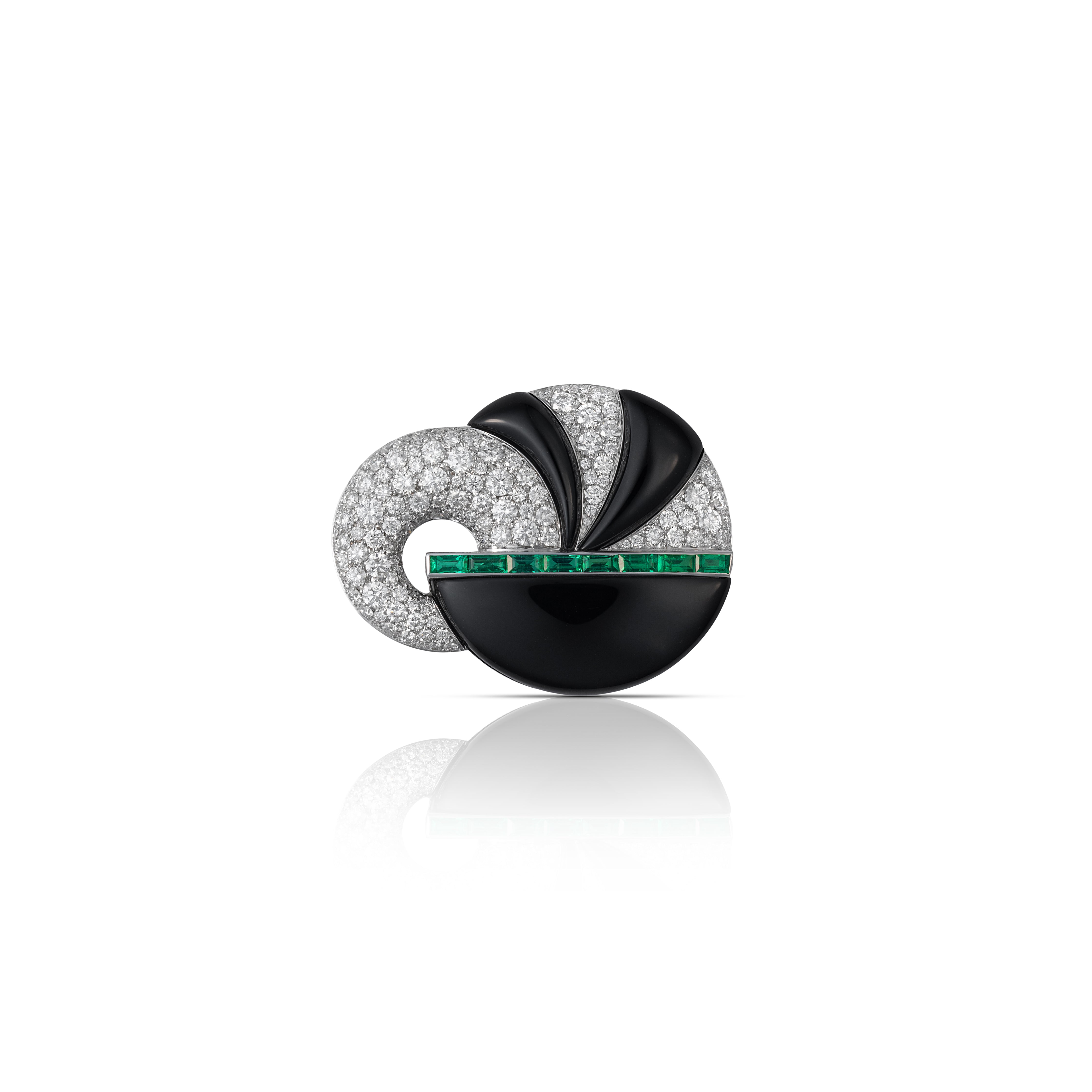 Royal Art Deco Brooch - Interlocked
