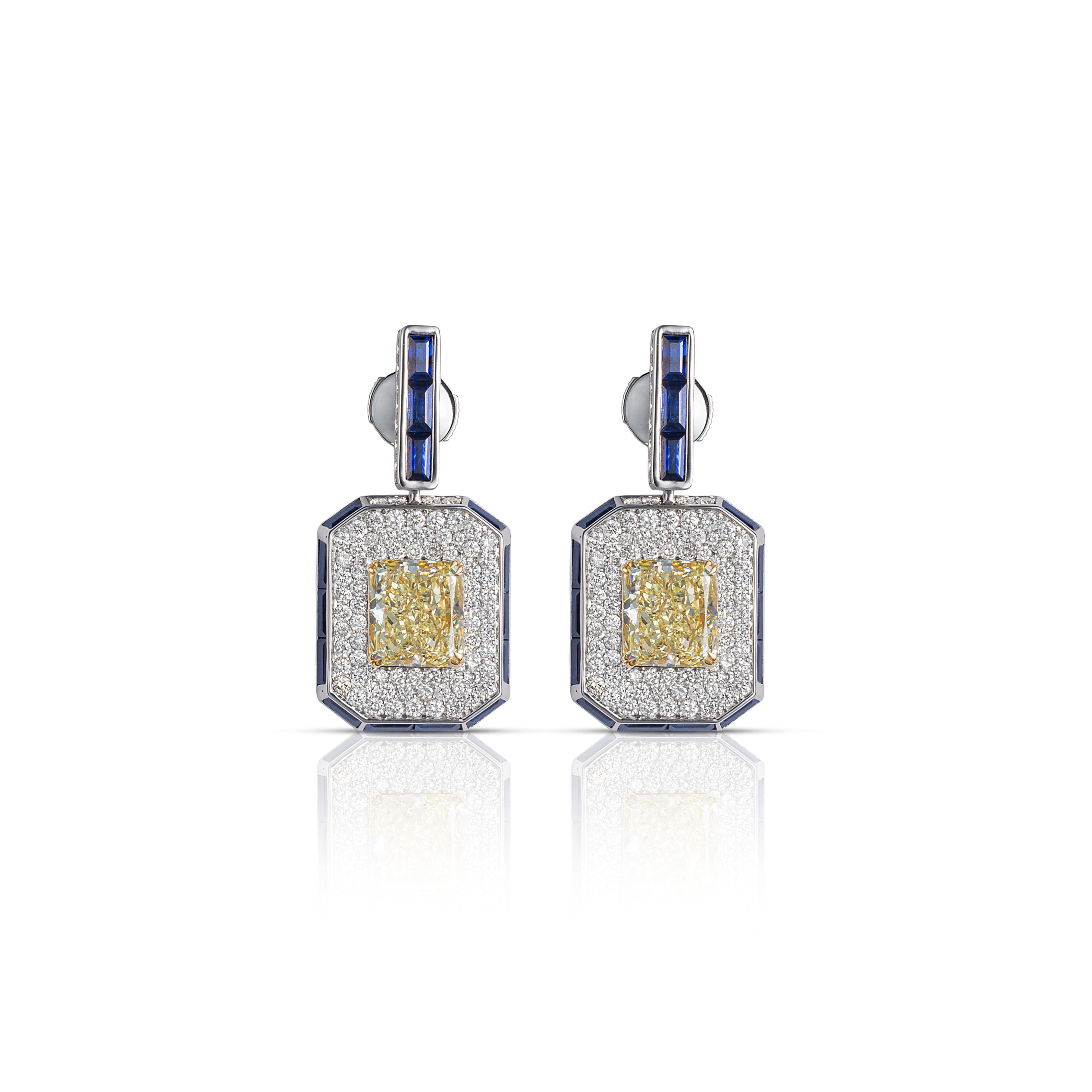 Luxury pearl dangle earrings
