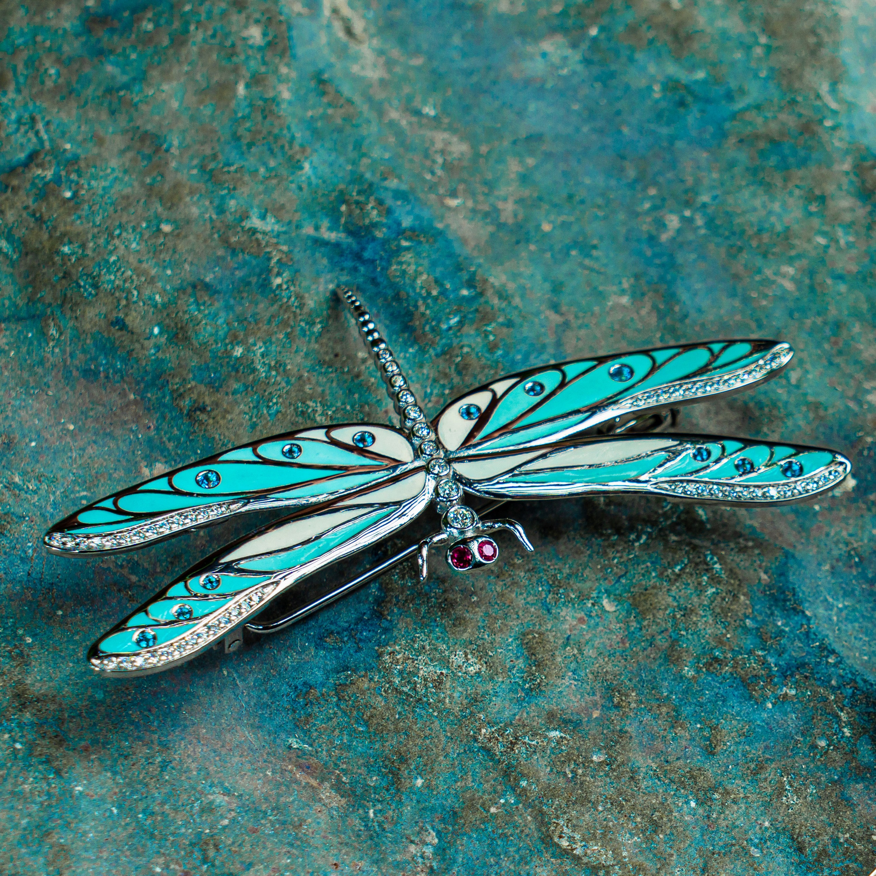 Diamond Topaz Paraiba Enamel