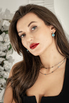 Vintage Earrings - Topaz Hoops